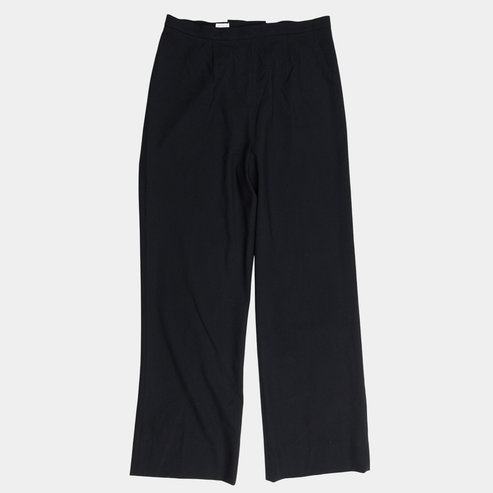 TSE Black Wide Leg Pants Wool Blend Trousers Made in Italy Size 14 Minimalist